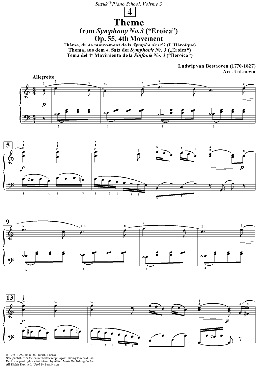 Theme from Symphony No. 3 ("Eroica") Op. 55, 4th Movement