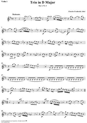 Trio in D Major, Op. 3, No. 4 - Violin 1