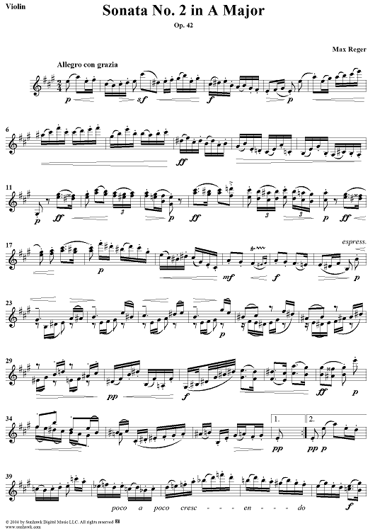 Sonata No. 2 in A Major, Op. 42