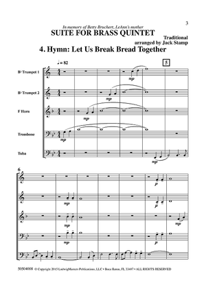 Suite for Brass Quintet - 4. Hymn: Let Us Break Bread Together