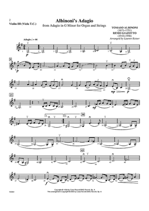 Albinoni's Adagio - Violin 3/Viola