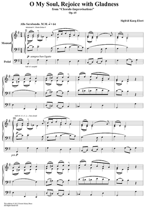 O my soul, rejoice with gladness - From "Chorale-Improvisations" Op. 65