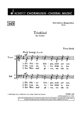 Zwei heitere Männerchöre - Choral Score