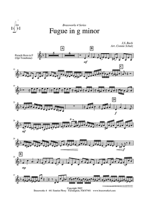 Fugue in G Minor - Horn in F