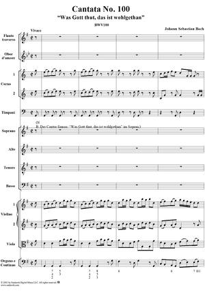 Cantata No. 100: Was Gott tut, das ist wohlgetan, BWV100