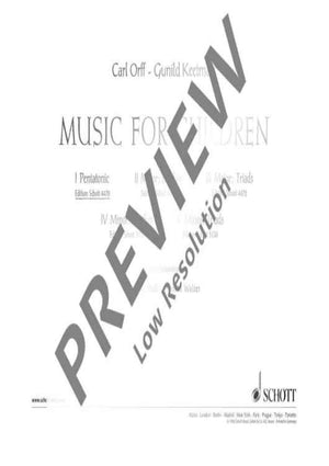 Music for Children - Score For Voice And/or Instruments