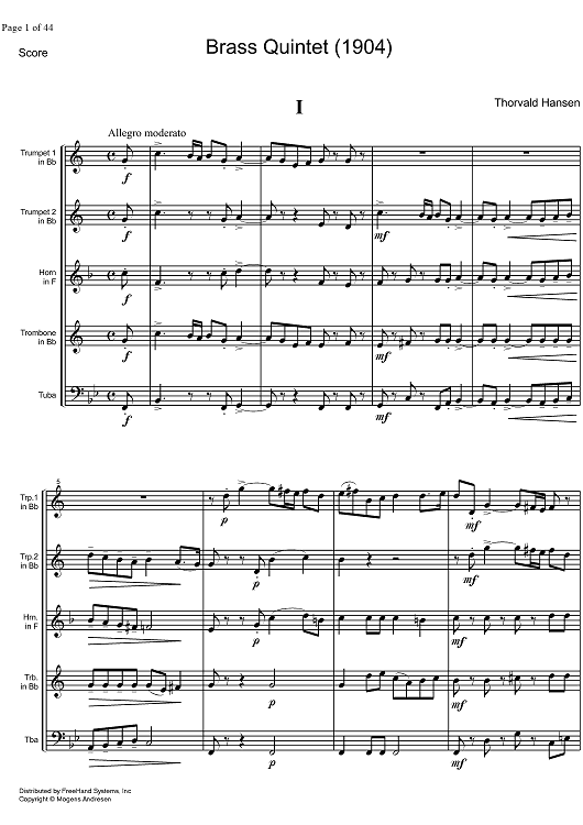 Quintet - Score