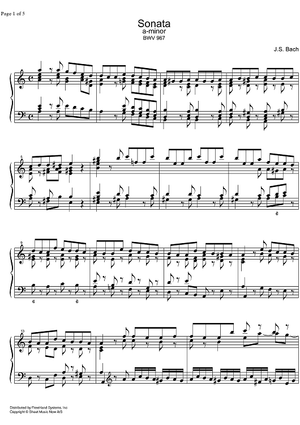Sonata a minor BWV 967
