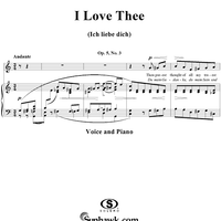 I Love Thee, Op. 5, No. 3