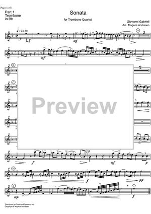 Sonata - B-flat Trombone 1
