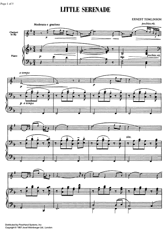 Moderate 2/1 - Little Serenade - Score