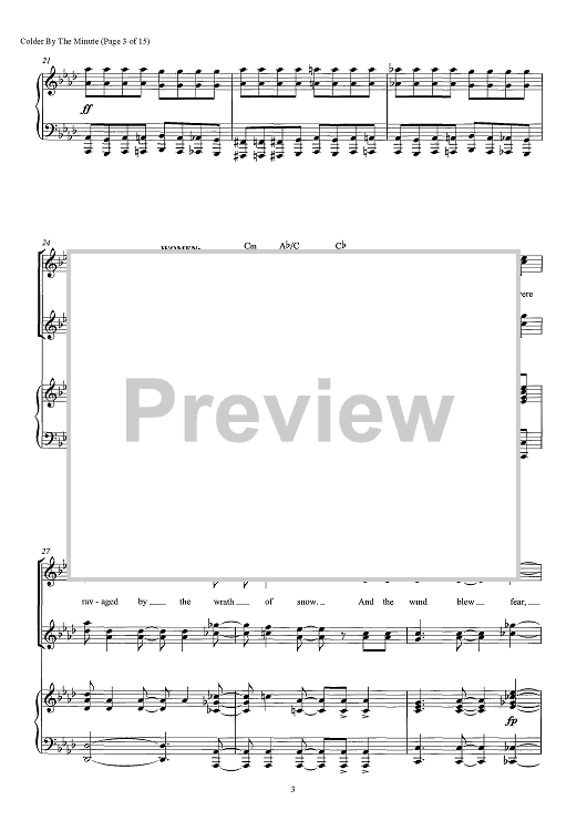 Colder By The Minute from Frozen The Broadway Musical" Sheet Music