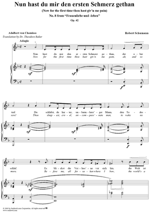 Frauenliebe und -leben (Song Cycle), Op. 42, No. 8 - Nun hast du mir den ersten Schmerz gethan - No. 8 from "Frauenliebe und -leben" op. 42