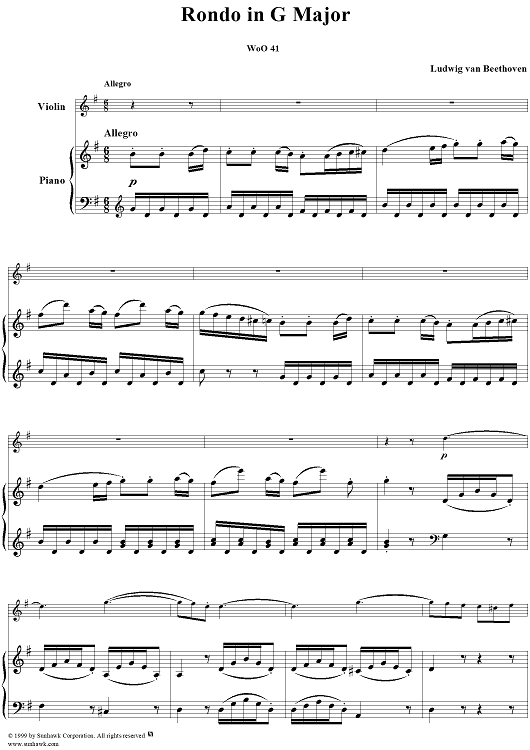 Rondo in G Major - Piano Score