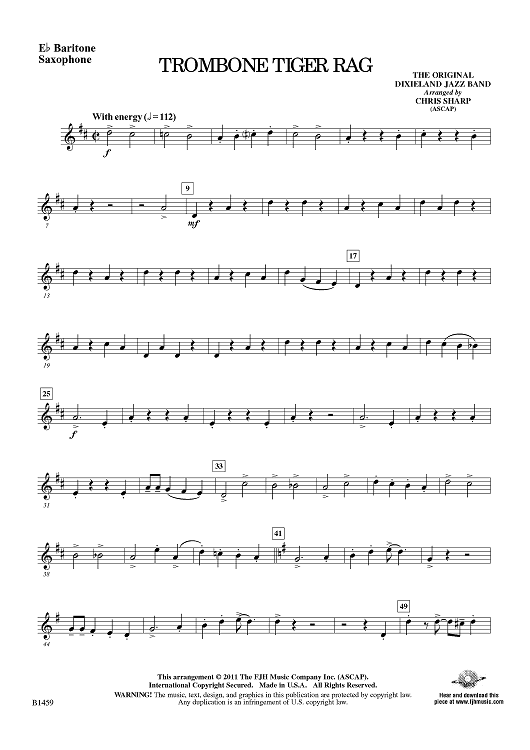 Trombone Tiger Rag - Eb Baritone Sax