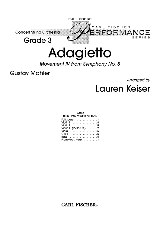 Adagietto - Score