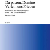 Da pacem, Domine - Verleih uns Frieden - Choral Score