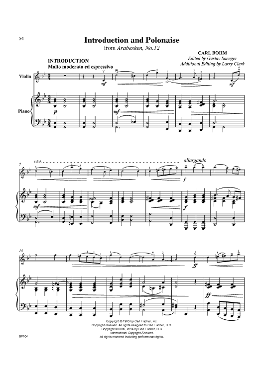 Introduction and Polonaise - from Arabesken, No.12