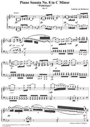 Piano Sonata No. 8 in C Minor, Op. 13, "Pathétique"