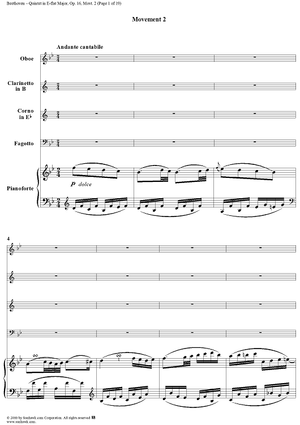 Quintet in E-flat Major, Op. 16 - Movement 2
