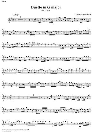Duetto in G major, op. 1, no. 4 - Flute