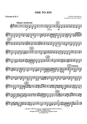 Ode to Joy - Clarinet 3 in B-flat (op. Alto Cl.)