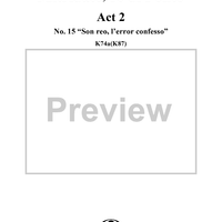 "Son reo, l'error confesso", No. 15 from "Mitridate, rè di Ponto", Act 2, K74a (K87) - Full Score