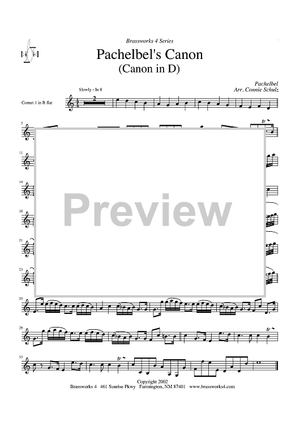 Pachelbel's Canon - Cornet 1/Trumpet 1