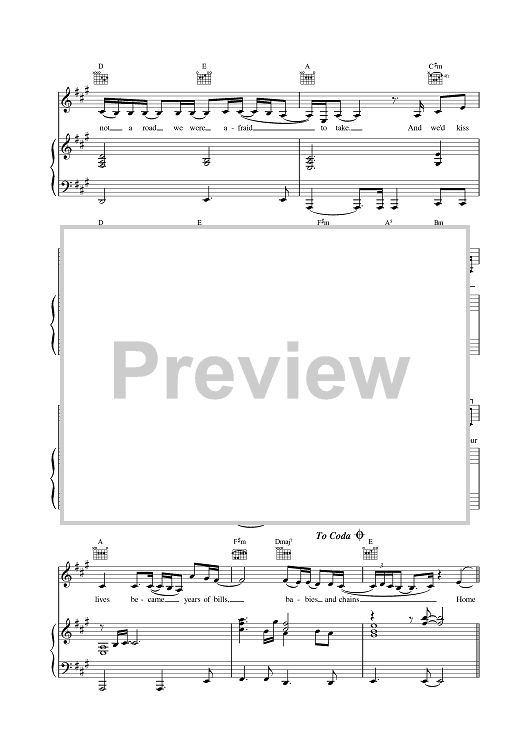 Home Ain't Where The Heart Is (Anymore)" Sheet Music by Shania Twain