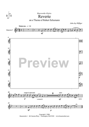 Reverie on a Theme of Robert Schumann - Horn in F