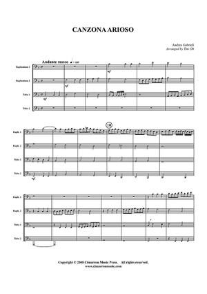 Canzon Ariosos - Score