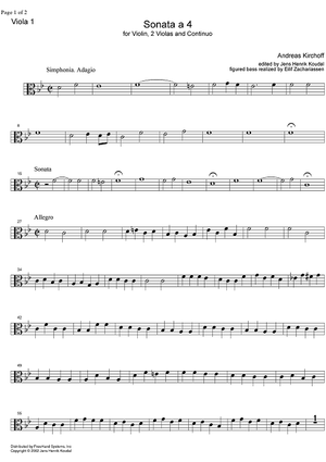 Sonata a 4 - Viola 1