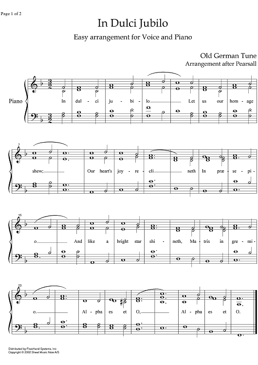 In Dulci Jubilo - Score