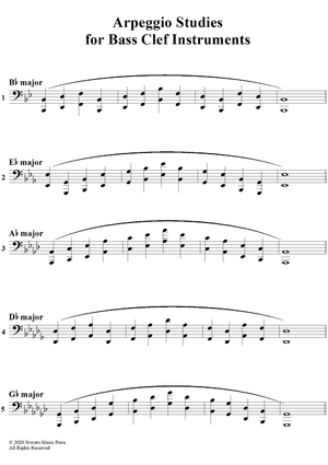 Arpeggio Studies - Bass Clef Instruments
