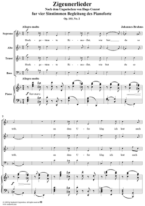 Hochgetürmte Rimaflut, wie bist so trüb - From "Zigeunerlieder" Op. 103, No. 2