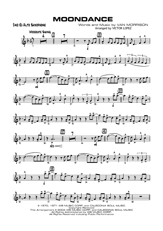 Moondance - E-flat Alto Saxophone 2