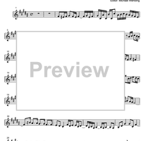 Three Part Sinfonia No.12 BWV 798 A Major - B-flat Clarinet 2