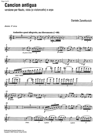 Cancion antiqua - Flute