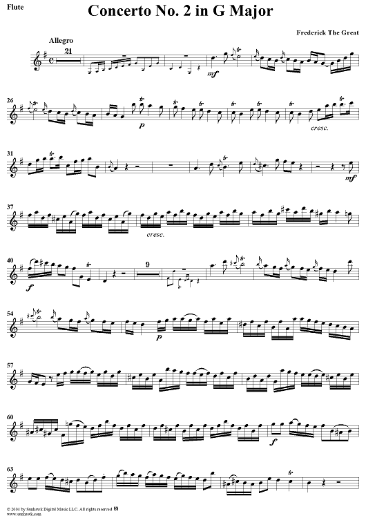 Concerto No. 2 in G Major - Flute