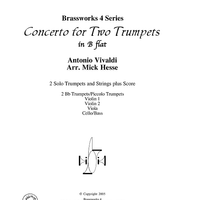 Concerto for Two Trumpets in Bb - Score Cover