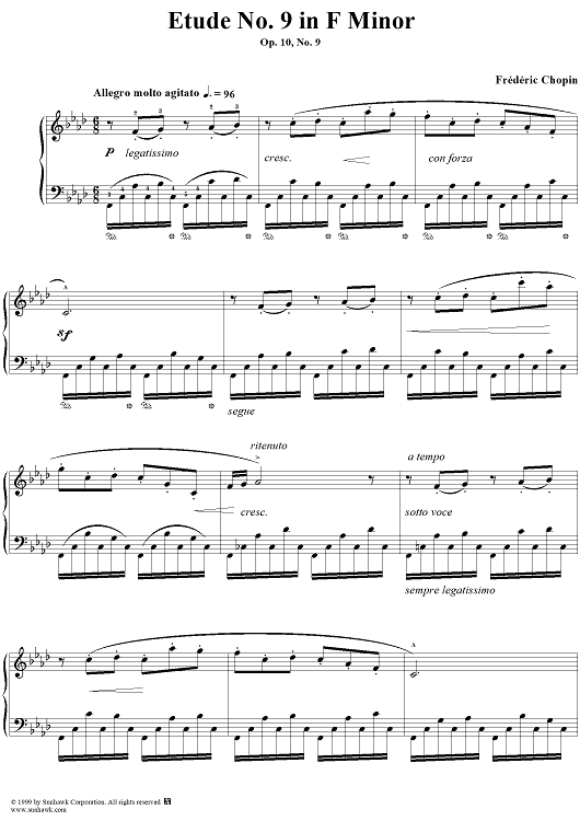 Etude Op. 10, No. 9 in F Minor