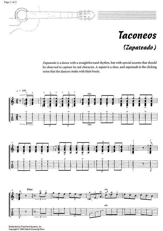 Taconeos (Zapateado) - Guitar