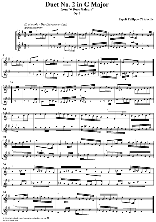 Duo Galant in G major, Op. 5, No. 2