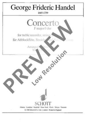 Concerto F Major - Score
