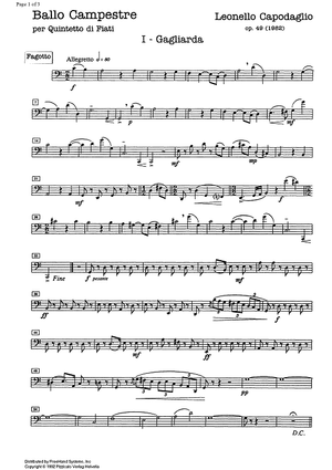 Ballo campestre Op.49 - Bassoon