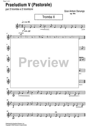 Praeludium V (Pastorale) Op.46e - Trumpet 2