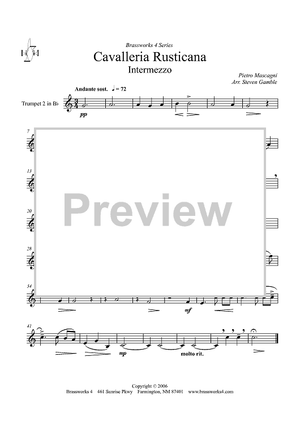 Cavalleria Rusticana - Trumpet 2 in B-flat
