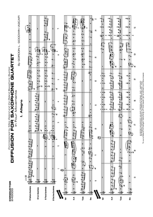 Diffusion for Saxophone Quartet - Score