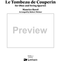 Le Tombeau de Couperin for Oboe and String Quartet - Violin 1