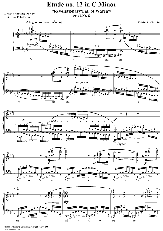 Etude Op. 10, No. 12 in C Minor ("Revolutionary")